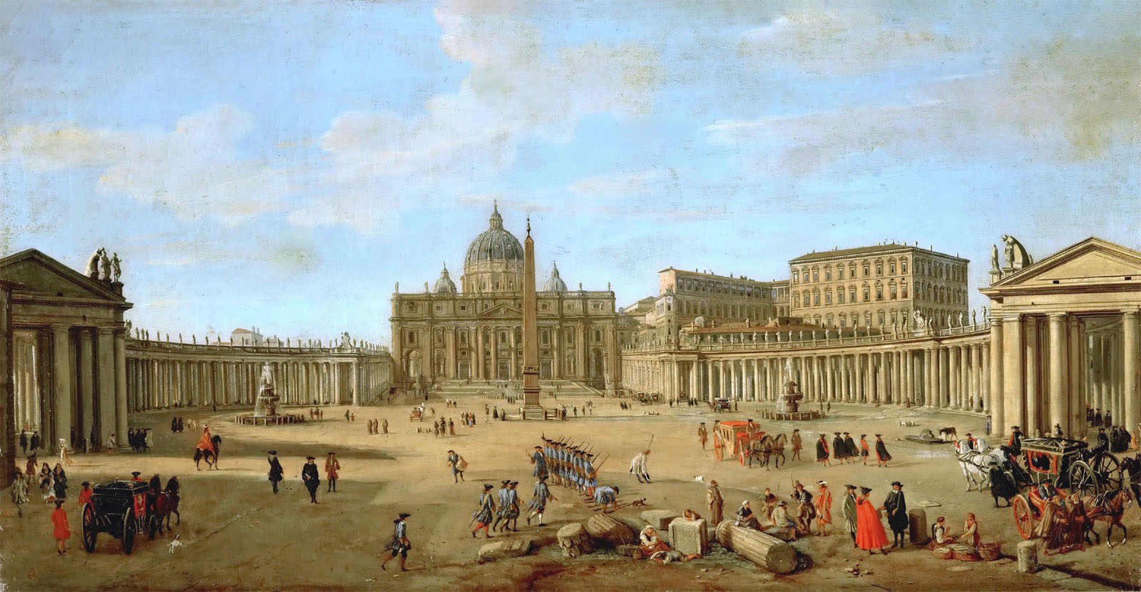 Gaspar Van Wittel,Place Saint-Pierre (environ 1700-1710)